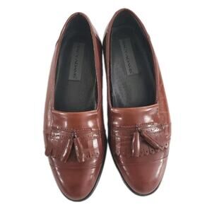 Stacy Adams Loafers Men Size 8.5 Leather Slip On Tassel Shoes